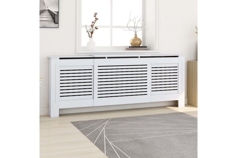 MDF Radiatordeksel 205 cm hvit - Hvit - Radiatorskjuler