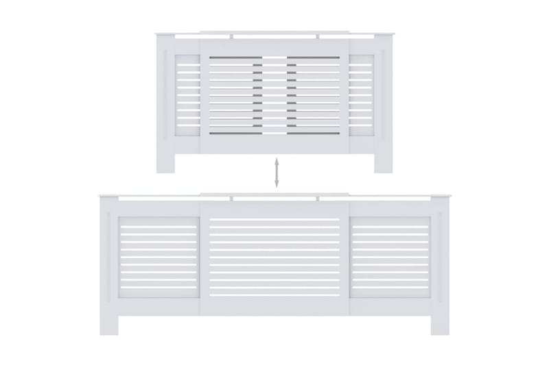 MDF Radiatordeksel 205 cm hvit - Hvit - Hus & oppussing - Klimakontroll - Oppvarming