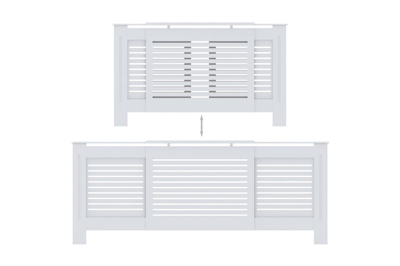 MDF Radiatordeksel 205 cm hvit - Hvit - Radiatorskjuler
