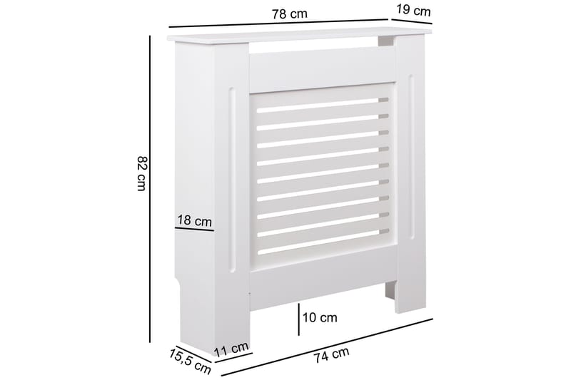 Moening Radiator Benk 78x19 cm - Hvit - Hus & oppussing - Klimakontroll - Oppvarming