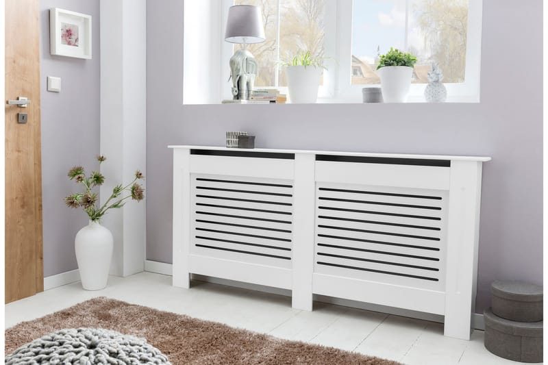 Moraine Radiator Benk 112x19 cm - Hvit - Radiatorskjuler