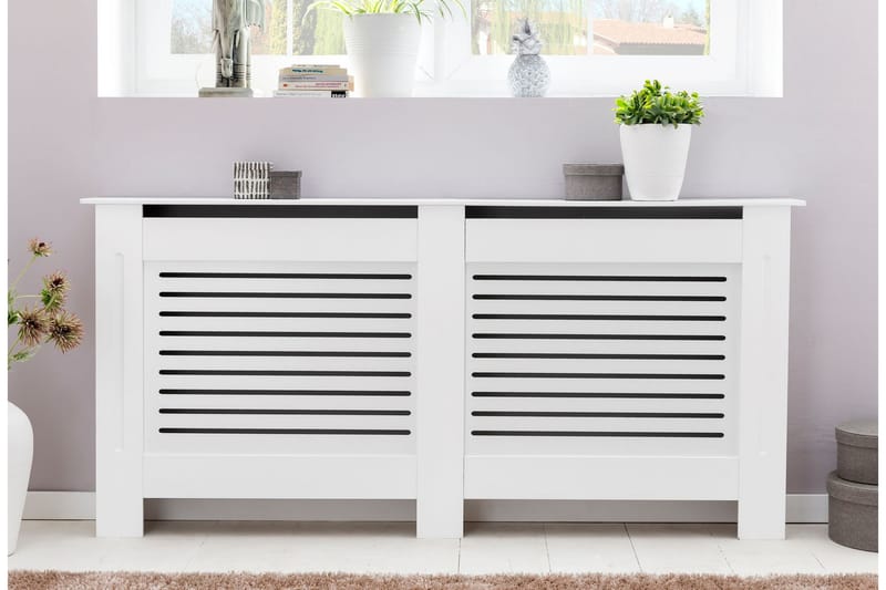 Moraine Radiator Benk 112x19 cm - Hvit - Radiatorskjuler