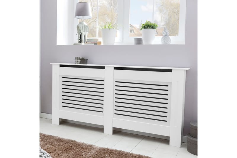 Moraine Radiator Benk 112x19 cm - Hvit - Radiatorskjuler