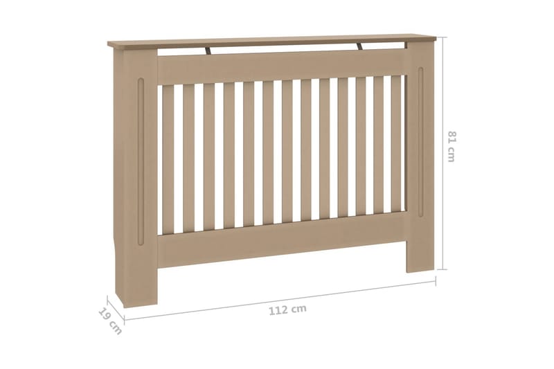 Radiatordeksel 112x19x81 cm MDF - Hus & oppussing - Klimakontroll - Oppvarming