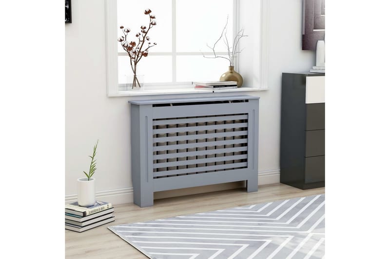 Radiatordeksel antrasitt 112x19x81 cm MDF - Hus & oppussing - Klimakontroll - Oppvarming