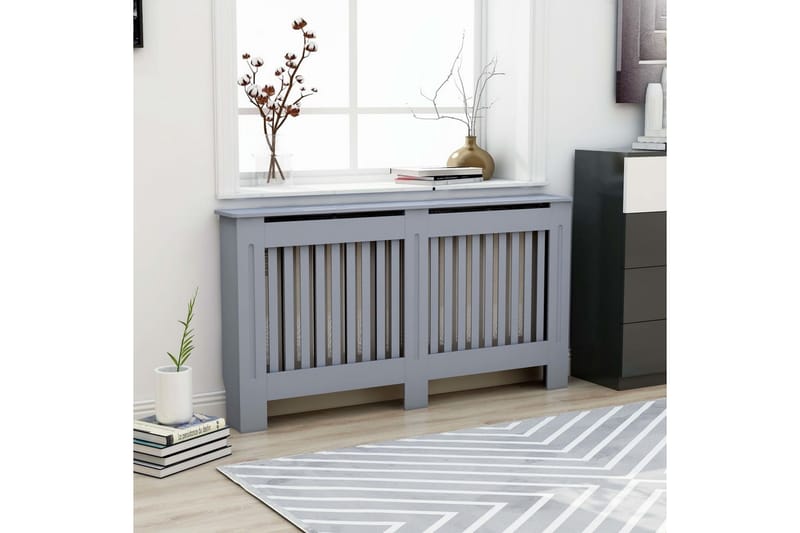 Radiatordeksel antrasitt 152x19x81 cm MDF - Hus & oppussing - Klimakontroll - Oppvarming