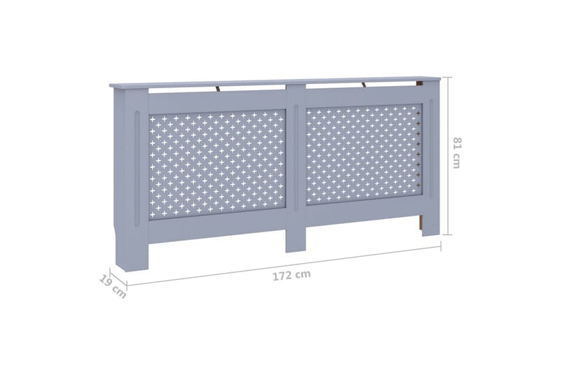 Radiatordeksel antrasitt 172x19x81 cm MDF - Hus & oppussing - Klimakontroll - Oppvarming