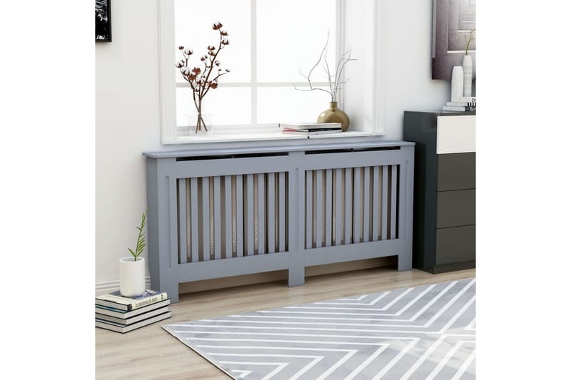 Radiatordeksel antrasitt 172x19x81 cm MDF - Hus & oppussing - Klimakontroll - Oppvarming