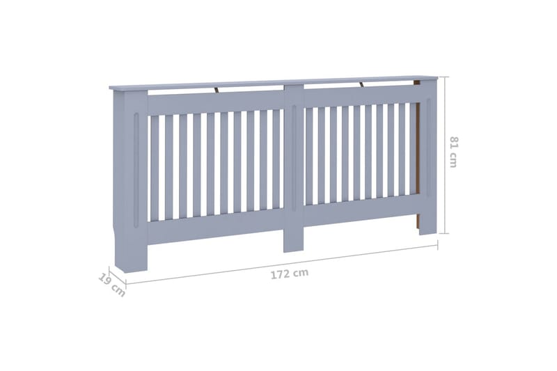 Radiatordeksel antrasitt 172x19x81 cm MDF - Hus & oppussing - Klimakontroll - Oppvarming
