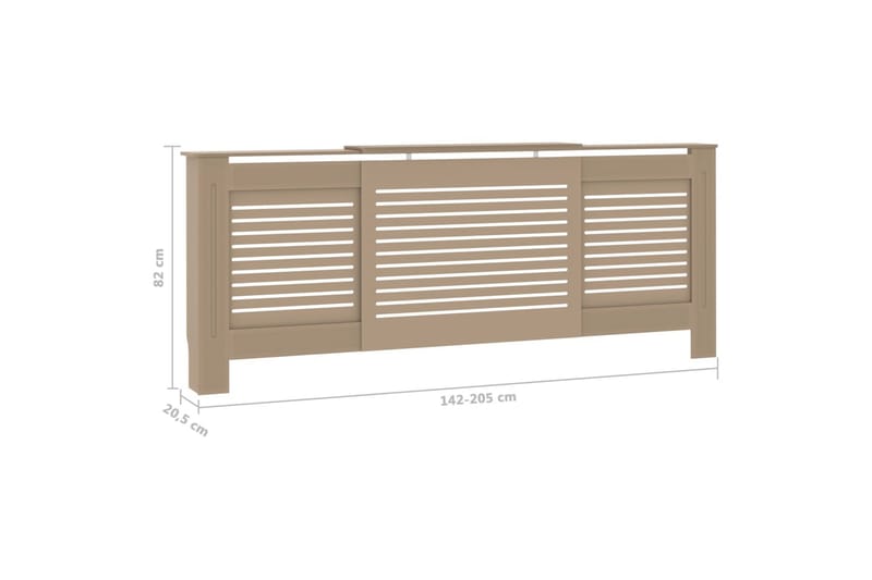 Radiatordeksel MDF 205 cm - Brun - Hus & oppussing - Klimakontroll - Oppvarming