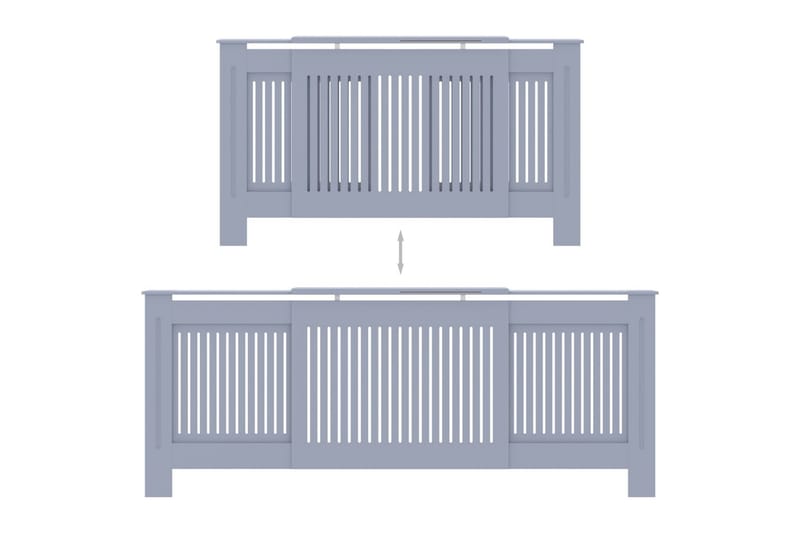 Radiatordeksel MDF grå 205 cm - Grå - Hus & oppussing - Klimakontroll - Oppvarming