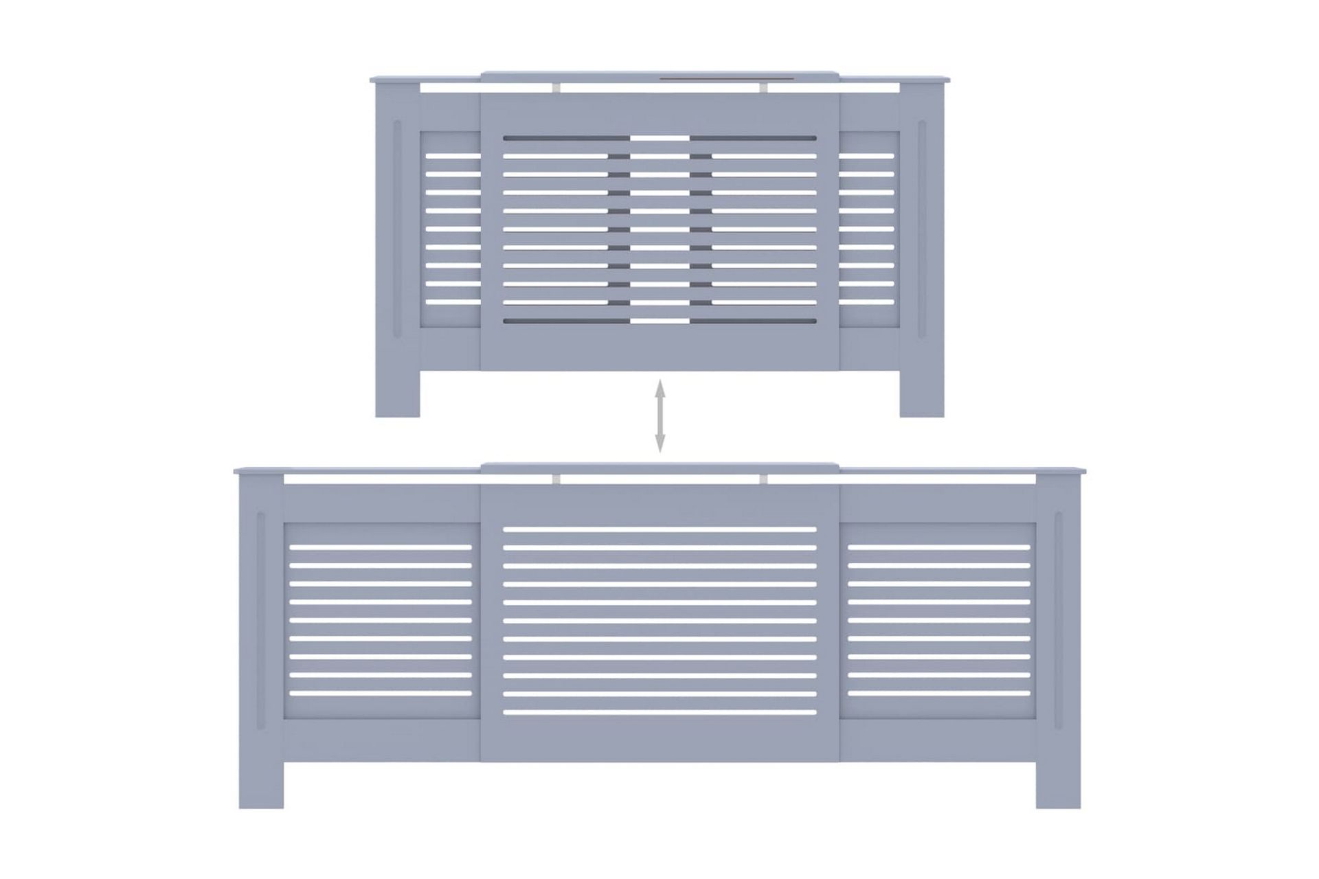 Radiatordeksel MDF grå 205 cm - Grå - Hus & oppussing - Klimakontroll - Oppvarming