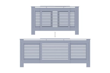 Radiatordeksel MDF grå 205 cm - Grå - Hus & oppussing - Klimakontroll - Oppvarming