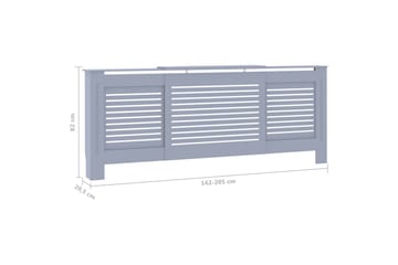 Radiatordeksel MDF grå 205 cm - Grå - Hus & oppussing - Klimakontroll - Oppvarming