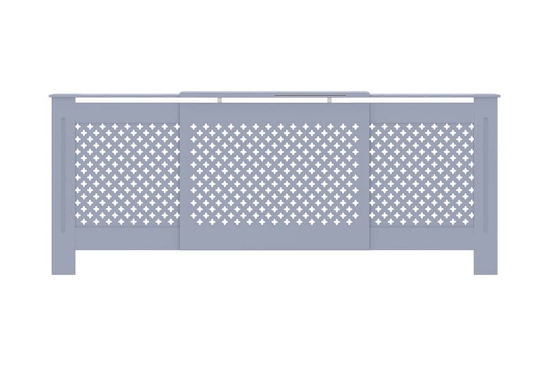 Radiatordeksel MDF grå 205 cm - Grå - Radiatorskjuler