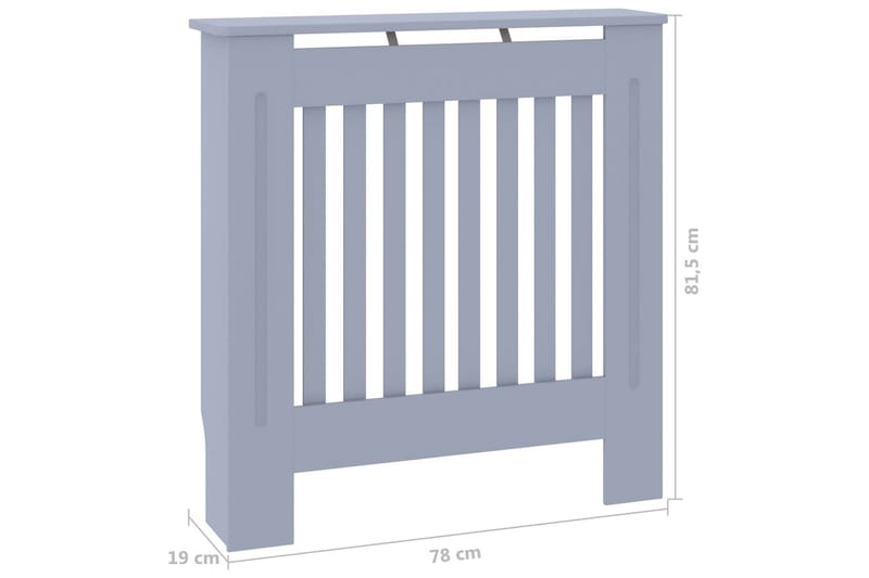 Radiatordeksel MDF grå 78 cm - Grå - Hus & oppussing - Klimakontroll - Oppvarming