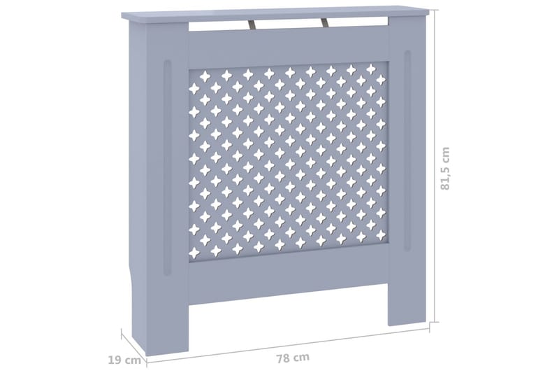 Radiatordeksel MDF grå 78 cm - Grå - Hus & oppussing - Klimakontroll - Oppvarming