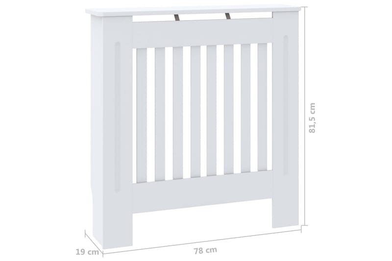 Radiatordeksel MDF hvit 78 cm - Hvit - Hus & oppussing - Klimakontroll - Oppvarming