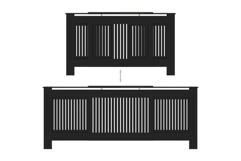 Radiatordeksel MDF svart 205 cm - Svart - Hus & oppussing - Klimakontroll - Oppvarming