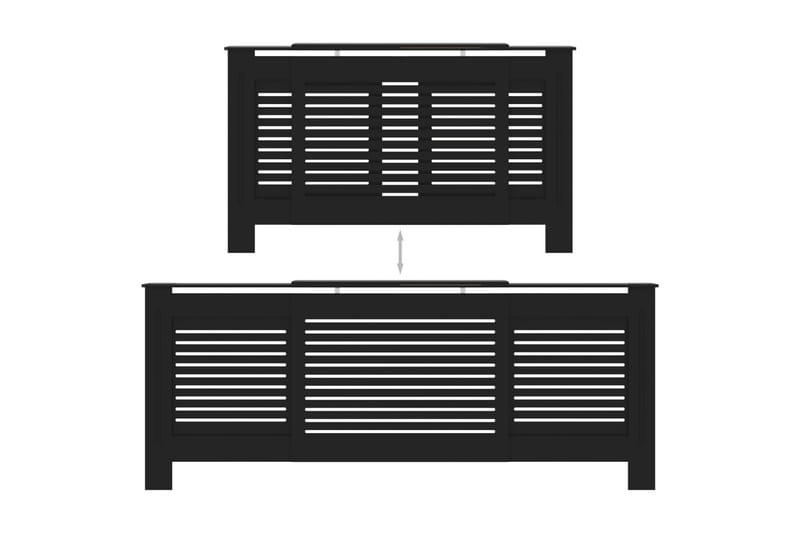 Radiatordeksel MDF svart 205 cm - Svart - Hus & oppussing - Klimakontroll - Oppvarming