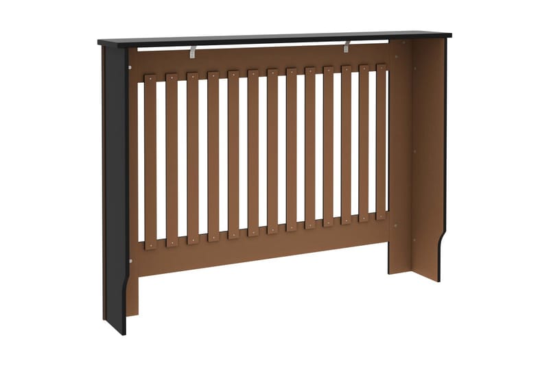 Radiatordeksel svart 112x19x81 cm MDF - Hus & oppussing - Klimakontroll - Oppvarming