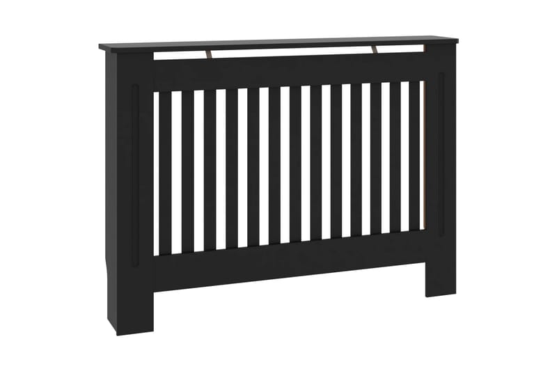 Radiatordeksel svart 112x19x81 cm MDF - Hus & oppussing - Klimakontroll - Oppvarming