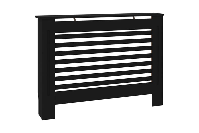 Radiatordeksel svart 112x19x81 cm MDF - Radiatorskjuler