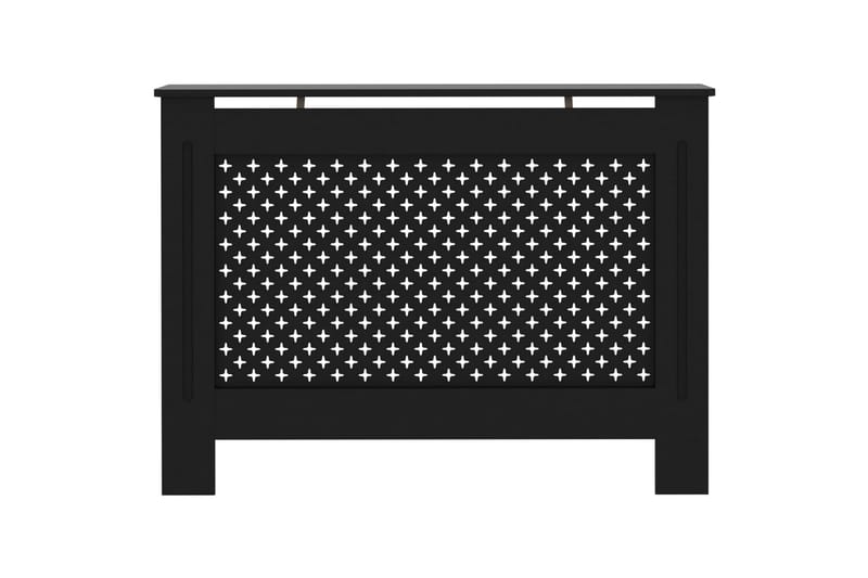 Radiatordeksel svart 112x19x81 cm MDF - Hus & oppussing - Klimakontroll - Oppvarming
