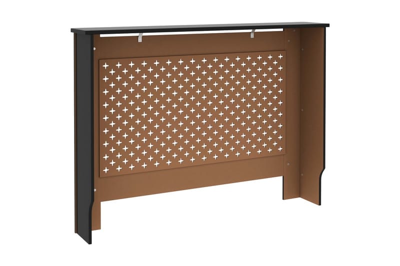 Radiatordeksel svart 112x19x81 cm MDF - Hus & oppussing - Klimakontroll - Oppvarming