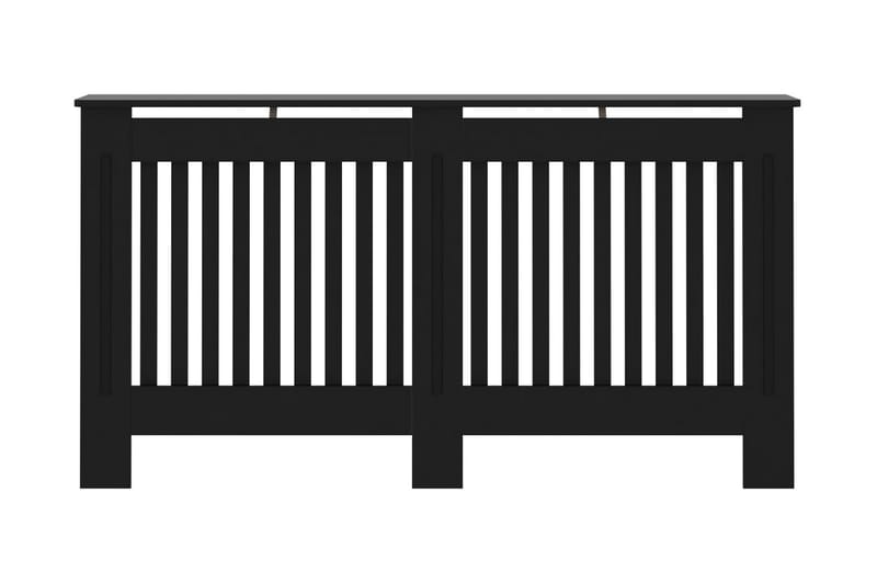Radiatordeksel svart 152x19x81 cm MDF - Hus & oppussing - Klimakontroll - Oppvarming