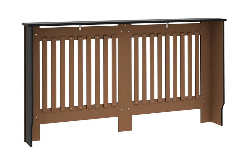 Radiatordeksel svart 152x19x81 cm MDF - Hus & oppussing - Klimakontroll - Oppvarming