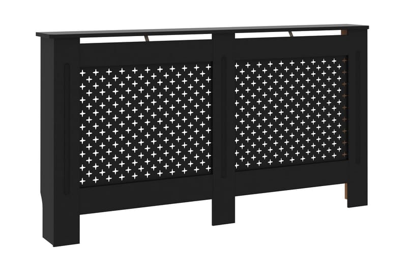 Radiatordeksel svart 152x19x81 cm MDF - Radiatorskjuler