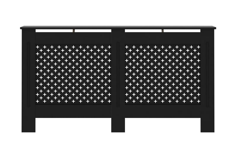 Radiatordeksel svart 152x19x81 cm MDF - Hus & oppussing - Klimakontroll - Oppvarming