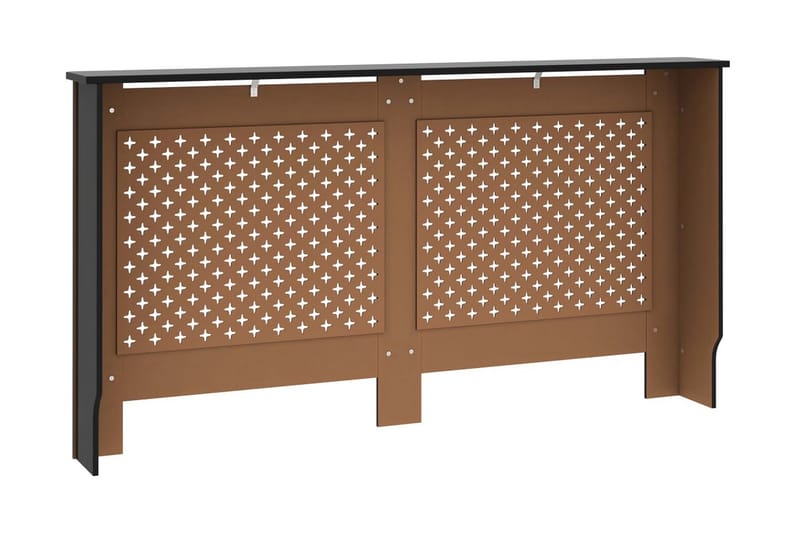 Radiatordeksel svart 152x19x81 cm MDF - Hus & oppussing - Klimakontroll - Oppvarming