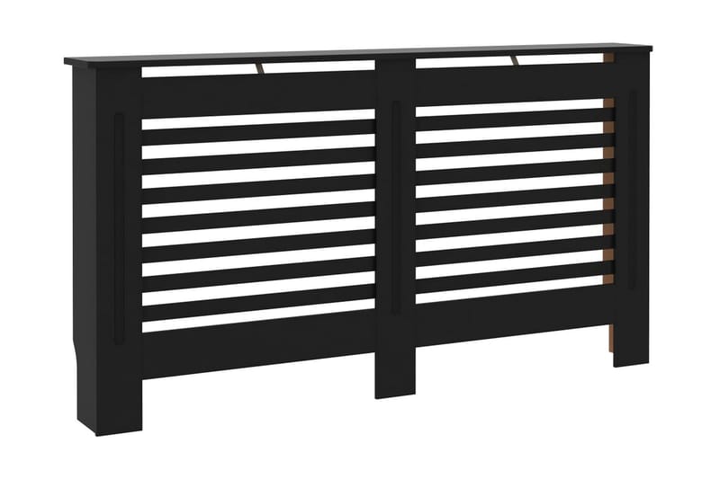 Radiatordeksel svart 152x19x81 cm MDF - Hus & oppussing - Klimakontroll - Oppvarming