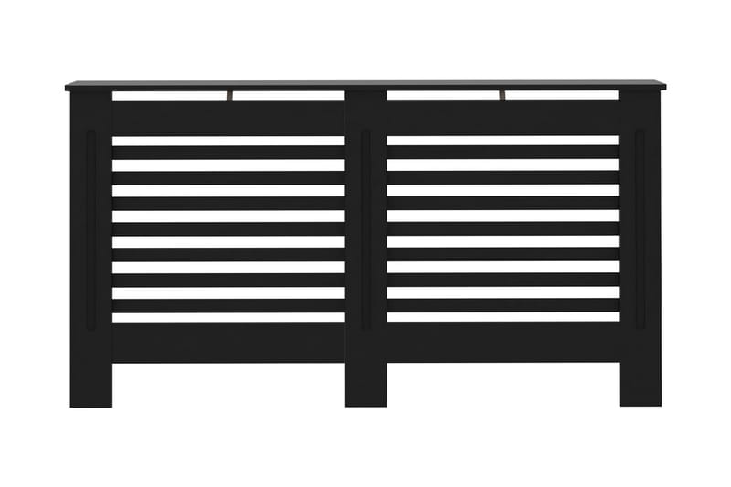 Radiatordeksel svart 152x19x81 cm MDF - Hus & oppussing - Klimakontroll - Oppvarming