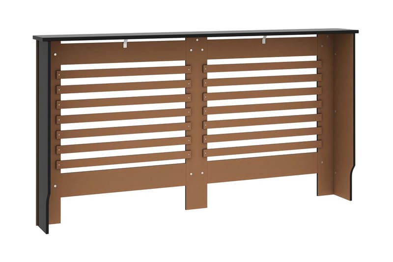 Radiatordeksel svart 152x19x81 cm MDF - Hus & oppussing - Klimakontroll - Oppvarming