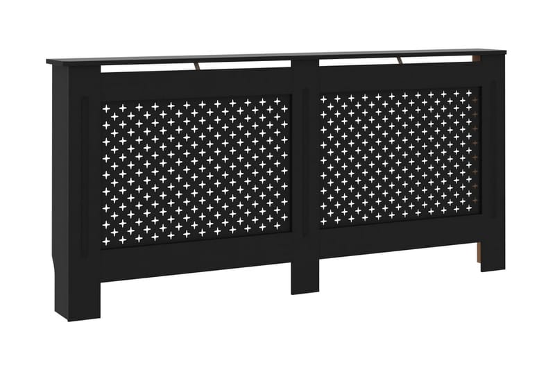 Radiatordeksel svart 172x19x81 cm MDF - Radiatorskjuler