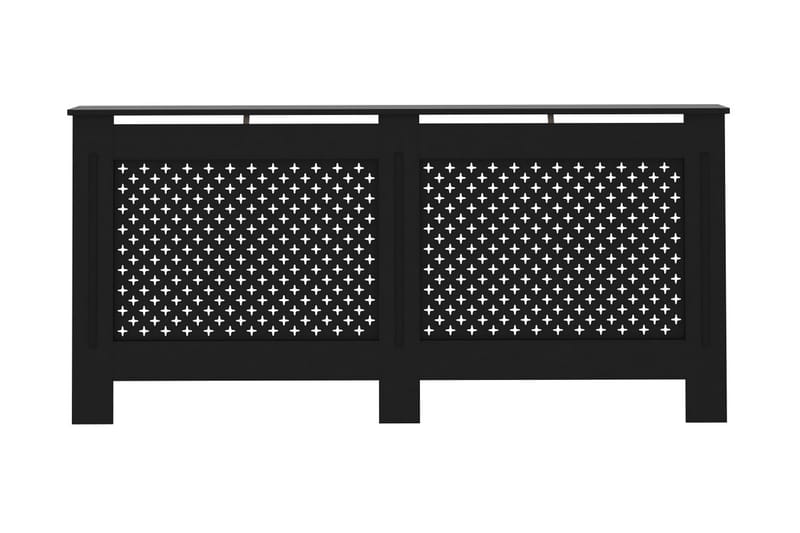 Radiatordeksel svart 172x19x81 cm MDF - Hus & oppussing - Klimakontroll - Oppvarming