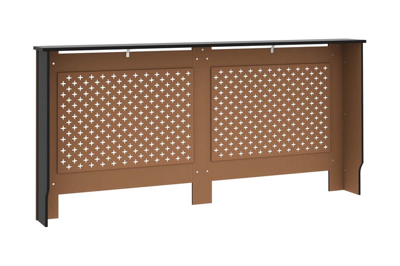 Radiatordeksel svart 172x19x81 cm MDF - Hus & oppussing - Klimakontroll - Oppvarming