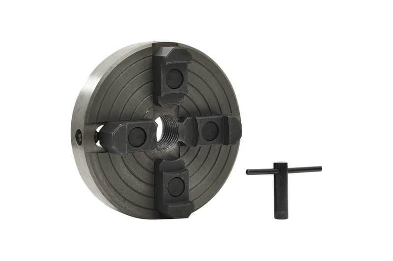 Chuck til tredreiebenk 4 bakker M33 gjenge svart 150x63 mm - Hus & oppussing - Verktøy & maskiner - Håndverktøy - Limverktøy & klemmer