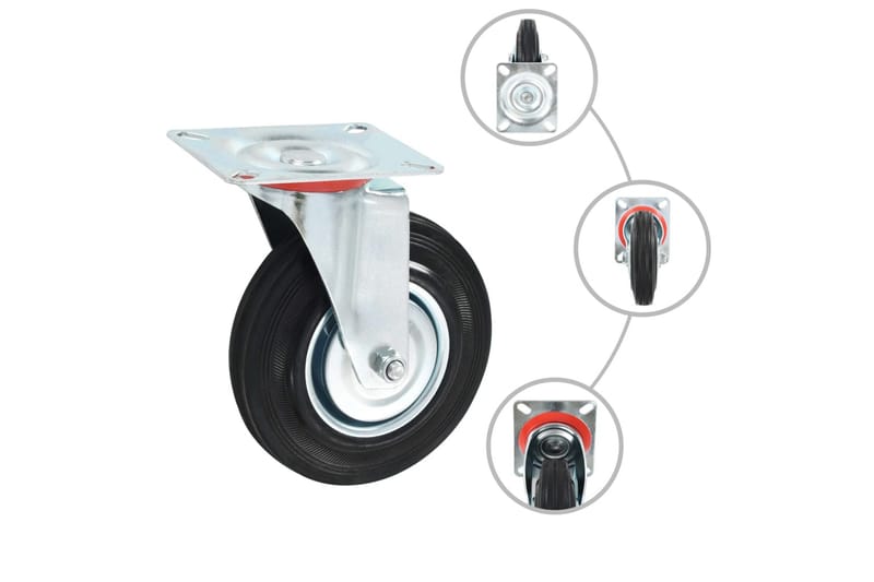 Svinghjul 24 stk 125 mm - Oppbevaring - Oppbevaring til småting - Oppbevaringsbokser - Kasser