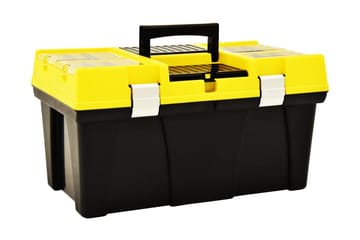 Verktøykasse plast 595x337x316 mm gul - Gul - Oppbevaring - Oppbevaring til småting - Oppbevaringsbokser - Kasser