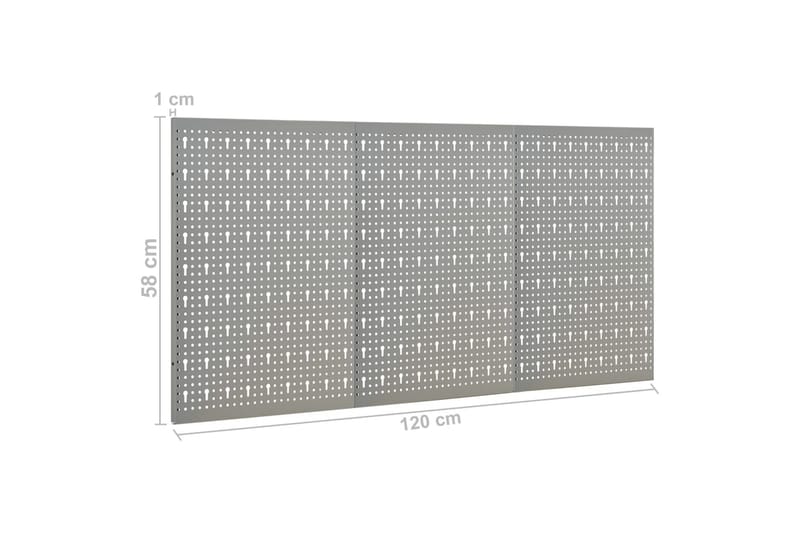 Verktøytavler for vegg 3 stk 40x58 cm stål - Hus & oppussing - Garasje & verksted - Garasjeinteriør & garasjeoppbevarin