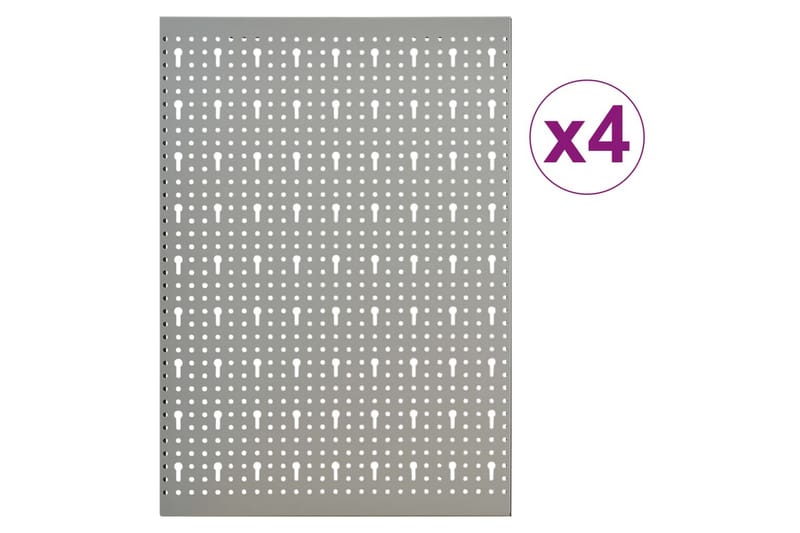 Verktøytavler for vegg 4 stk 40x58 cm stål - Hus & oppussing - Garasje & verksted - Garasjeinteriør & garasjeoppbevarin