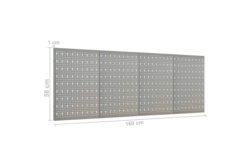 Verktøytavler for vegg 4 stk 40x58 cm stål - Hus & oppussing - Garasje & verksted - Garasjeinteriør & garasjeoppbevarin