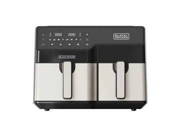 Air Fryer Black+Decker Dual Basket 2500W - Svart||Sølv - Husholdning - Kjøkkenmaskiner