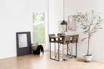 Barbord HOME4YOU Seaford 120x60x105 cm svart - svart ask - Husholdning - Bar & vin - Barmøbler