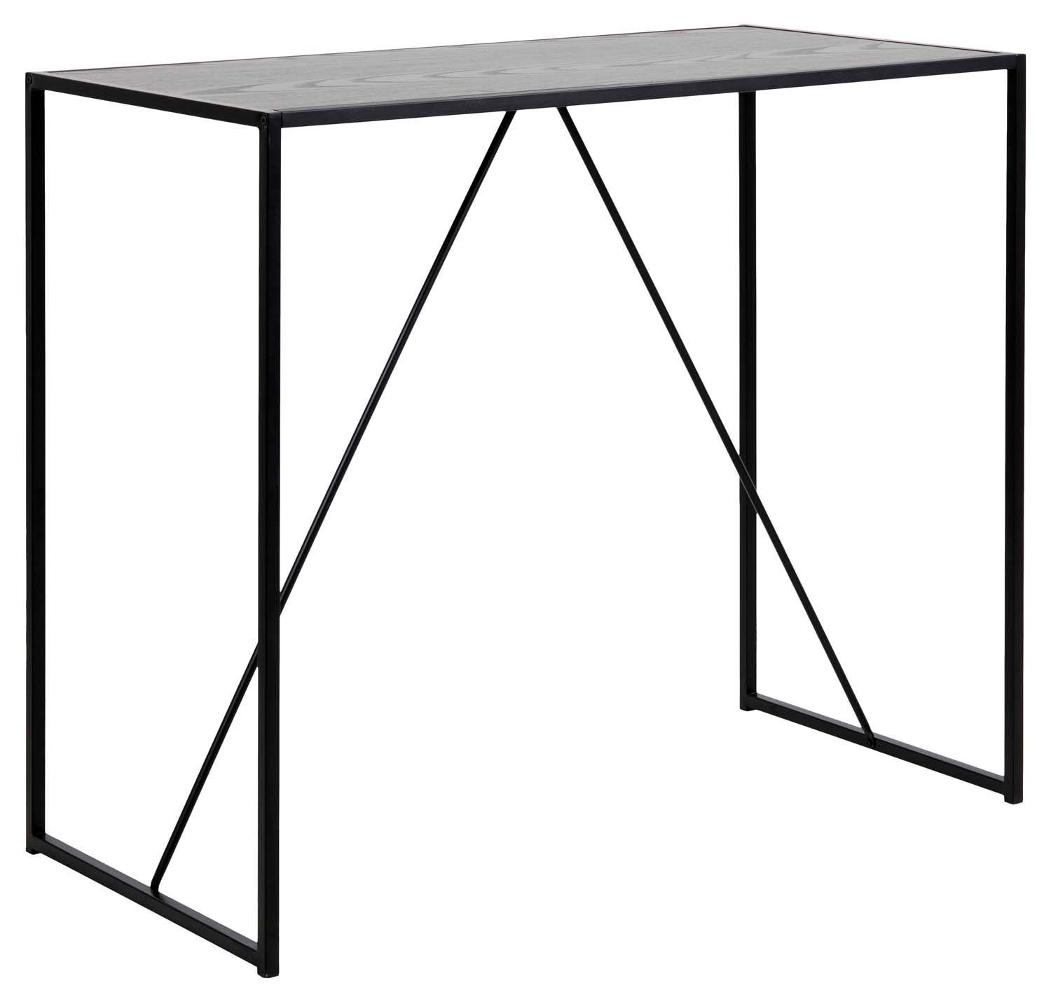 Barbord HOME4YOU Seaford 120x60x105 cm svart - svart ask