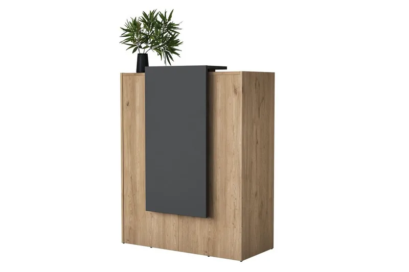 Resepsjonsbord Thornmere Valnøtt / Antrasitt, Rødfarget tre/Antrasitt